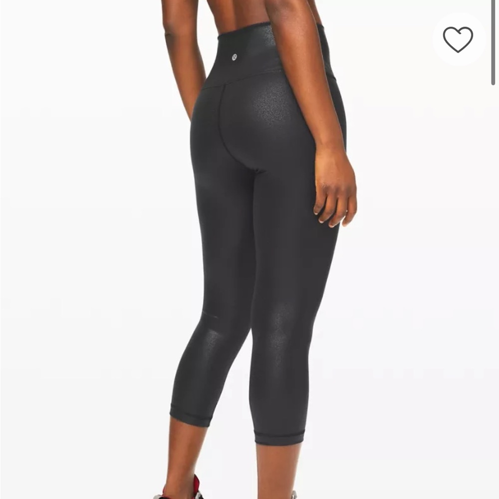 Wunder Under HR Crop 21” size 4 shimmer shine leggings women’s - Picture 2 of 13